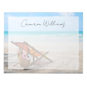 Tropical Beaches   Beach Chair on Sand Notepad