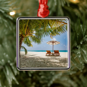 Tropical Beaches   Beach Dominican Republic Metal Tree Decoration