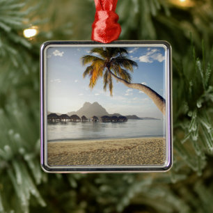 Tropical Beaches   Beach Huts, Bora Bora Metal Tree Decoration