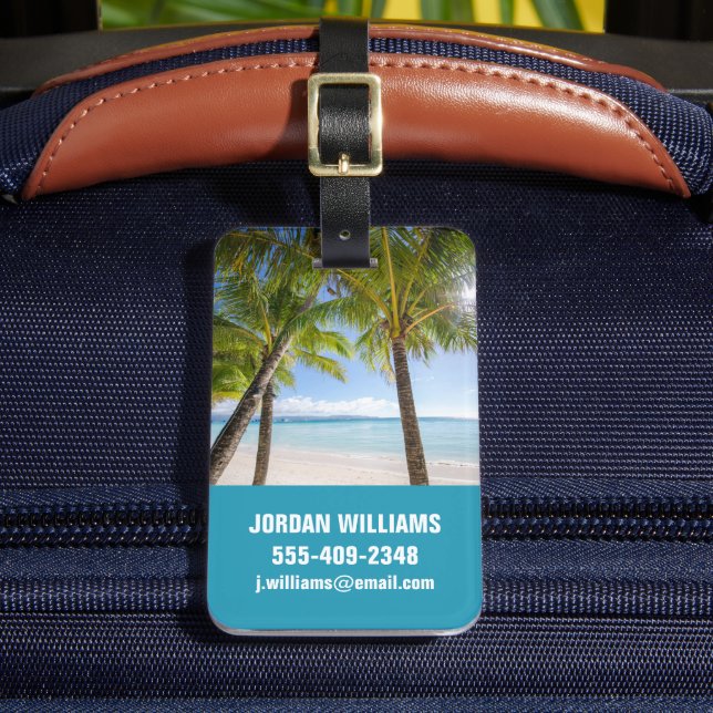 Tropical Beaches | Boracay Philippines Luggage Tag (Front Insitu 2)