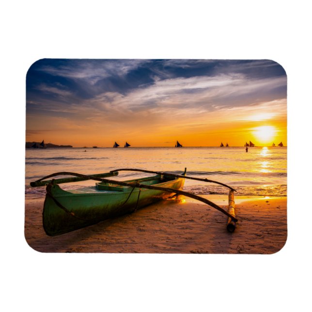 Tropical Beaches | Boracay's White Beach Magnet (Horizontal)