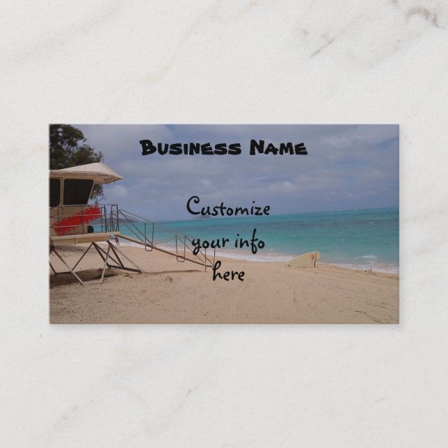 Tropical beaches business card (Front)