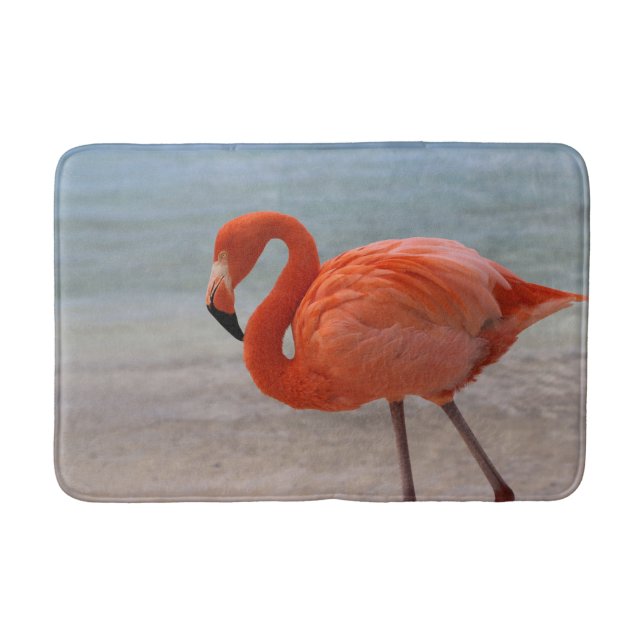 Tropical Beaches | Caribbean Flamingo, Aruba Bath Mat (Front)