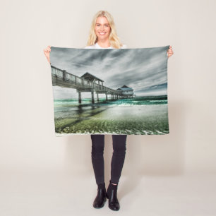 Tropical Beaches   Clearwater Florida Fleece Blanket