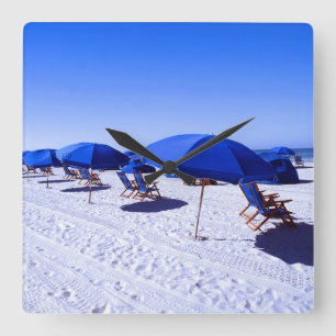 Tropical Beaches   Clearwater, Florida Square Wall Clock