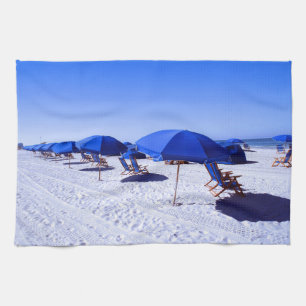 Tropical Beaches Clearwater, Florida Tea Towel