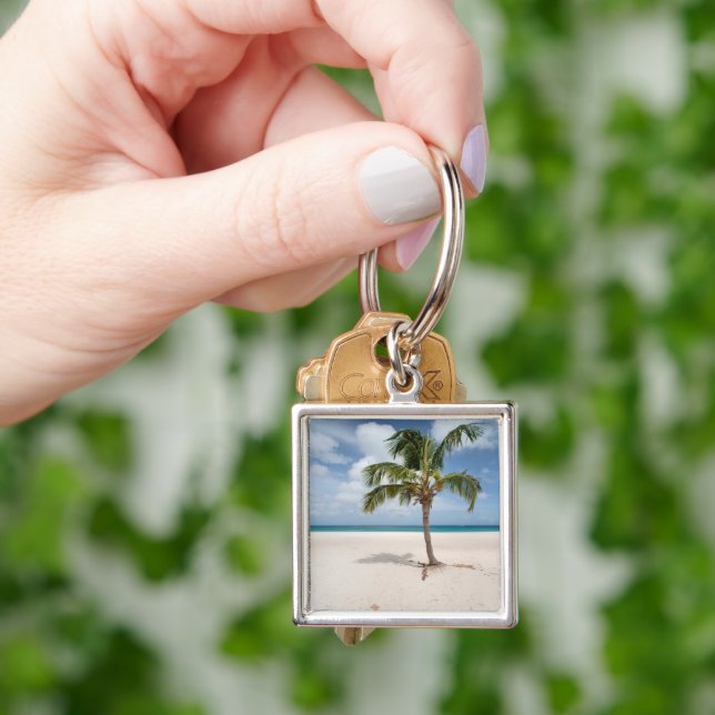 Tropical Beaches | Eagle Beach, Aruba Key Ring (Hand)