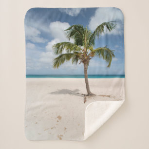 Tropical Beaches Eagle Beach, Aruba Sherpa Blanket