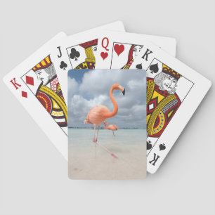 Tropical Beaches   Flamingos Beach, Aruba Playing Cards