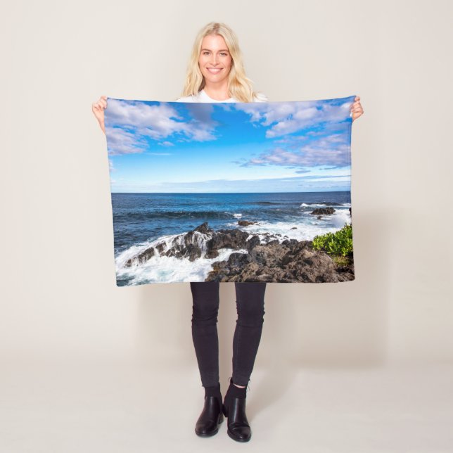 Tropical Beaches | Haleakala National Park Maui Fleece Blanket (In Situ)