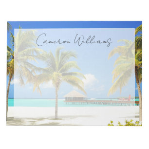 Tropical Beaches Island & Lagoon, Maldives Notepad
