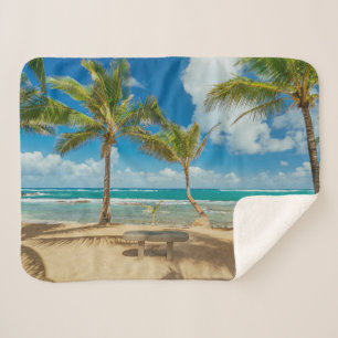 Tropical Beaches Kuau Cove Beach, Maui Hawaii Sherpa Blanket