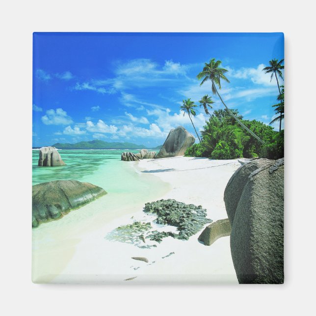 Tropical Beaches | La Digue Island Magnet (Front)