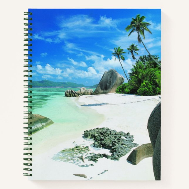 Tropical Beaches | La Digue Island Notebook (Front)