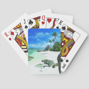 Tropical Beaches La Digue Island Playing Cards