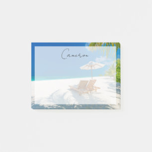 Tropical Beaches   Lounge Chairs Beach, Bora Bora Post-it Notes