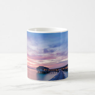 Tropical Beaches   Maldives Bungalows Coffee Mug