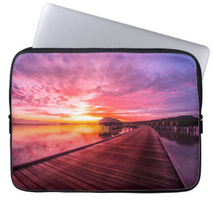Tropical Beaches Maldives Sunset Laptop Sleeve