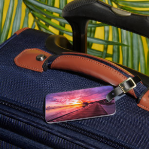 Tropical Beaches Maldives Sunset Luggage Tag