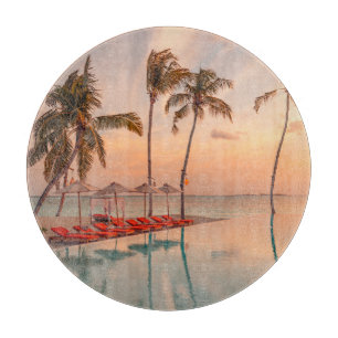 Tropical Beaches Maldives Tropical Beach & Pool Cutting Board