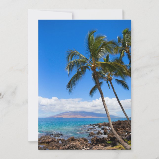 Tropical Beaches | Maui Hawaii Island Thank You Card (Front)