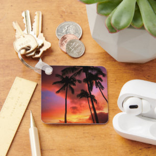 Tropical Beaches Maui Hawaii Islands Key Ring
