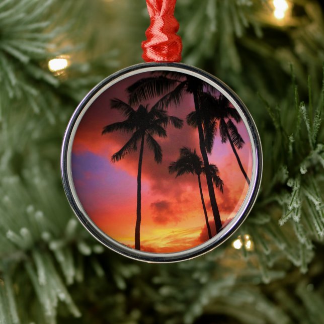 Tropical Beaches | Maui Hawaii Islands Metal Tree Decoration (Tree)