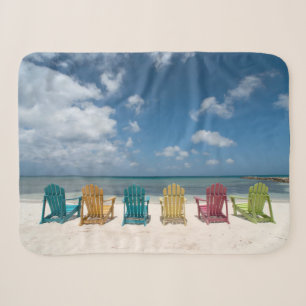 Tropical Beaches Palm Beach, Aruba Sherpa Blanket