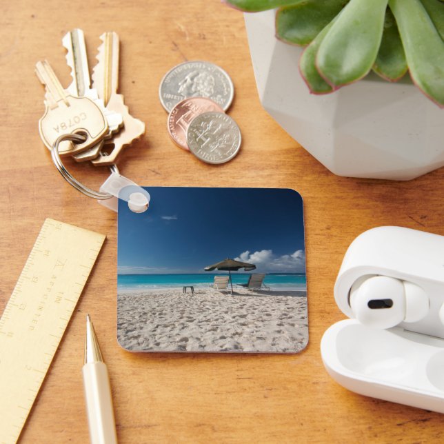 Tropical Beaches | Sandy Beach, Anguilla Key Ring (Desk)