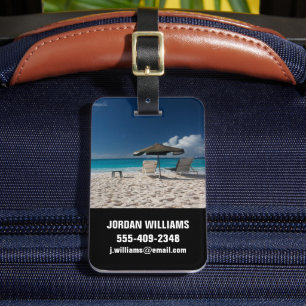 Tropical Beaches Sandy Beach, Anguilla Luggage Tag