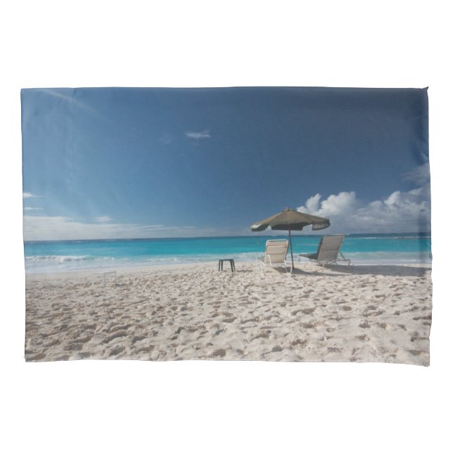 Tropical Beaches | Sandy Beach, Anguilla Pillowcase (Front)