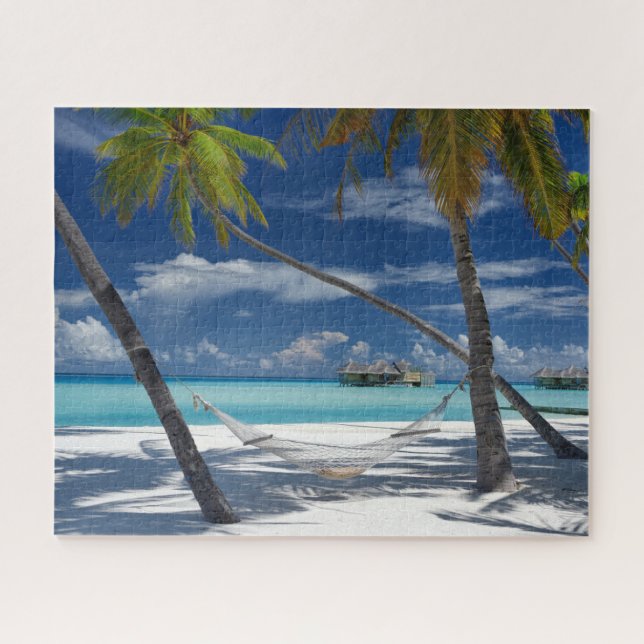 Tropical Beaches | Sandy Beach, Maldives Jigsaw Puzzle (Horizontal)