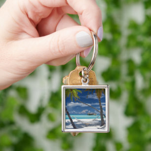 Tropical Beaches   Sandy Beach, Maldives Key Ring