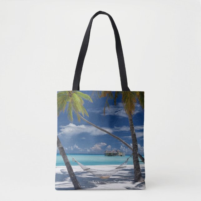 Tropical Beaches | Sandy Beach, Maldives Tote Bag (Front)