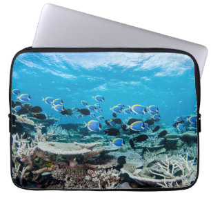Tropical Beaches Sturgeon Amongst Coral Laptop Sleeve