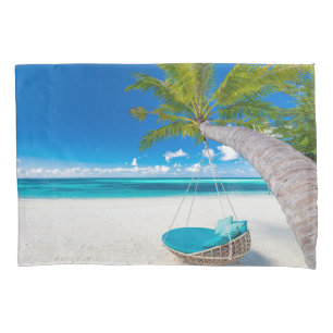 Tropical Beaches   Tropical Landscape Beach Swing Pillowcase