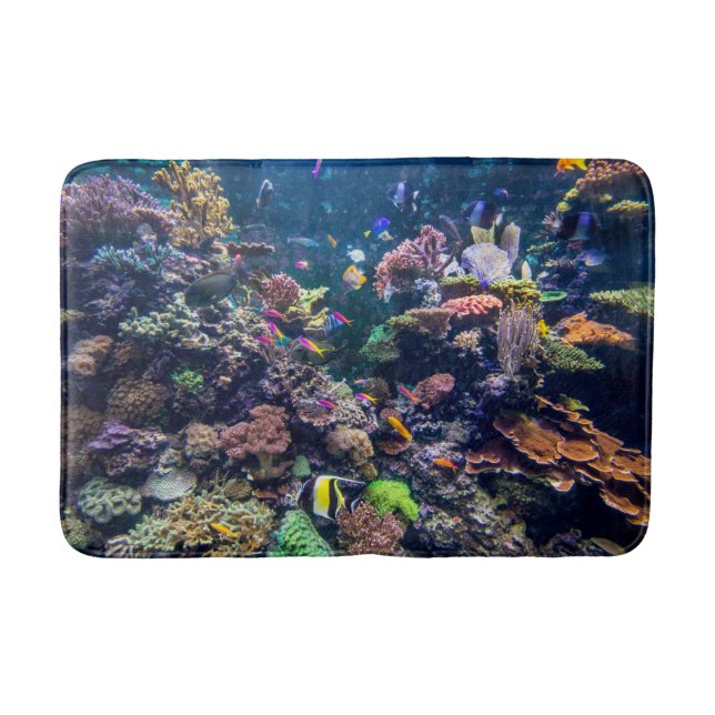 Tropical Beaches | Underwater Coral Reef Bath Mat (Front)