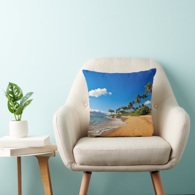 Tropical Beaches | Wailea, Maui, Hawaii Cushion (Chair)