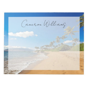 Tropical Beaches Wailea, Maui, Hawaii Notepad