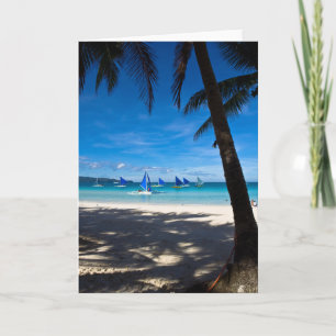 Tropical Beaches   White Beach Boracay Philippines Card