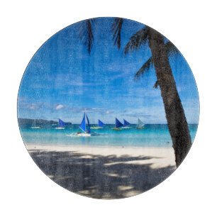 Tropical Beaches White Beach Boracay Philippines Cutting Board