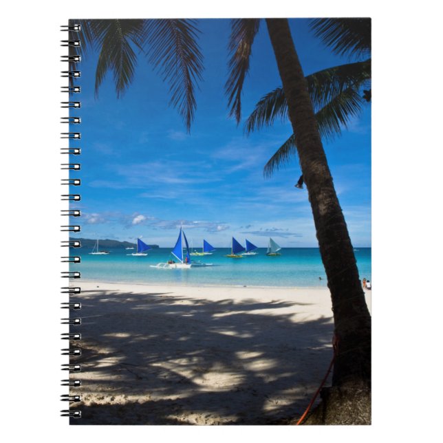 Tropical Beaches | White Beach Boracay Philippines Notebook (Front)