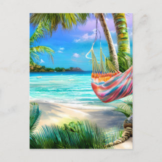 Tropical beaches with their white sand and crystal postcard
