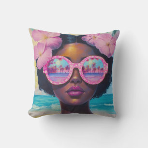 Tropical Beauty in Pink Shades Cushion