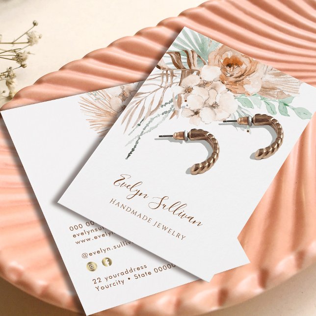 tropical beige and mint earring display card (Creator Uploaded)