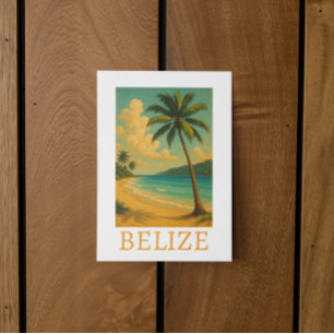Tropical Belise Beach Caribbean Vacation Postcard