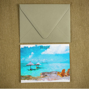 Tropical Belise Beach Vacation Postcard