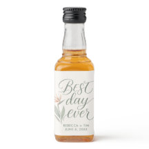 Tropical Best Day Ever Beach Wedding Favour