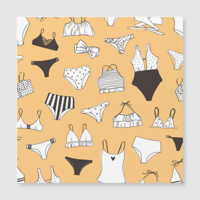 Tropical Bikini: Hand-Drawn Summer Pattern (Front)