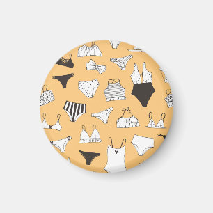 Tropical Bikini: Hand-Drawn Summer Pattern Magnet